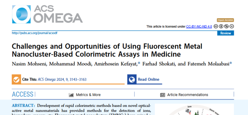 Challenges and Opportunities of Using Fluorescent Metal Nanocluster-Based Colorimetric Assays in Medicine