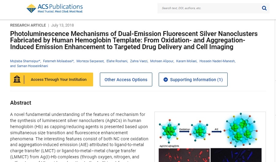 Photoluminescence Mechanisms of Dual-Emission Fluorescent Silver Nanoclusters Fabricated by Human Hemoglobin Template: from Oxidation- and Aggregation-Induced Emission Enhancement to Targeted Drug Delivery and Cell Imaging
